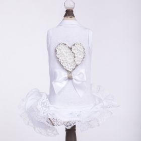 Dog Dress Endless Love (Color: White, size: LG)