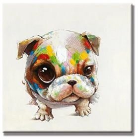 Fashion Dog Wall Art Canvas (size: 80x80cm)
