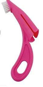 Finger Brush for Pet Teeth Cleaning (Color: Pink)