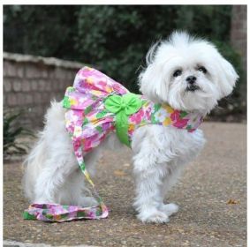 Floral Dog Harness Dress (size: large)
