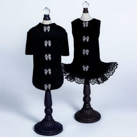 Dog Sweater Houndstooth (Color: Black, size: XS)