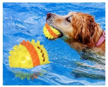Interactive Dog Chew Toy with Rope (Color: Yellow)