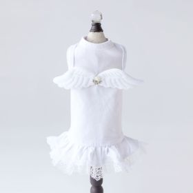 Dog Dress Lil Angel (Color: White, size: XXS)
