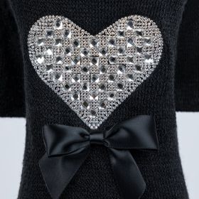 Dog Sweater Oh my Heart (Color: Black, size: XXS)