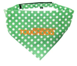 Pet Bandana Polka Dot Velcro (Color: Green, size: large)