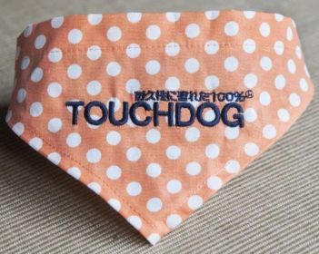 Pet Bandana Polka Dot Velcro (Color: Orange, size: small)
