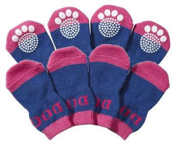 Pet Socks W/ Rubberized Soles (size: small)