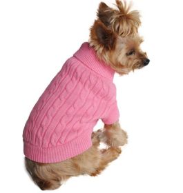 Pink Dog Sweater Cotton (size: X-Small)