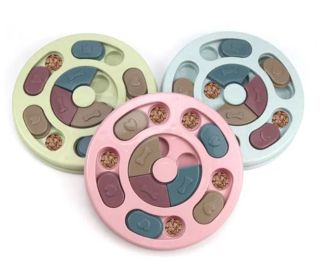 Puzzle Treat Toy for Dogs (Color: Blue, size: print)