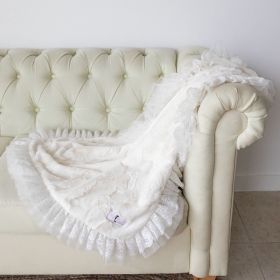 Dog Blankets Romantic (Color: Ivory, size: LG)