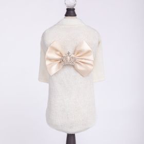 Princess Dog Sweater (Color: Ivory, size: XS)