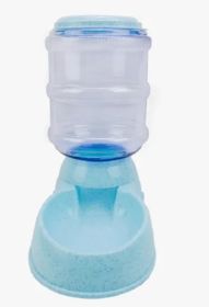 Self Dispensing Pet Feeder-Waterer (Color: Blue)