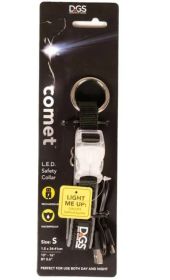 Small LED Dog Collar Rechargeable (Color: Black, size: small)