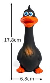 Squeaky Duck Dog Chew Toy (Color: Black)