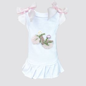 Summer Dog Dress (Color: White, size: SM)