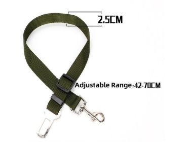 Vehicle Leash for Dogs and Cats (Option: Army Green)
