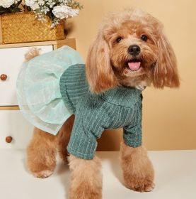 Winter Dog Sweater Small Medium Dogs (Color: Green, size: XS)