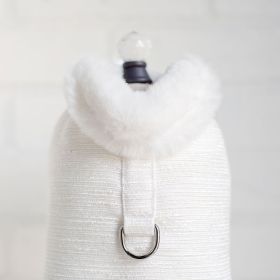 Zha Zha Dog Coat (Color: Ivory, size: LG)