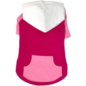 Color-Block Flex Fit Hoodie - Pink on Pink (size: X-Small)