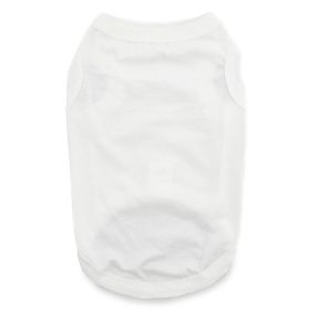 100% Cotton Dog Tanks - White (size: X-Small)