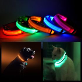 Dog LED Halo Collar (Color: Green, size: small)