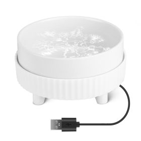 Heated Water Bowl For Dogs And Cats Ceramic Heated Pet Water Bowl Food Warmer USB Powered Thermal Pet Bowl Provide Fresh Non Freezing Drinkable Water (type: 1 Bowl)