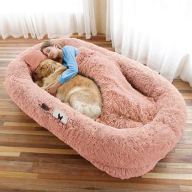 Human Dog Bed, m (Color: Pink, size: 6XL(71"L x 45"W x 12"Th))