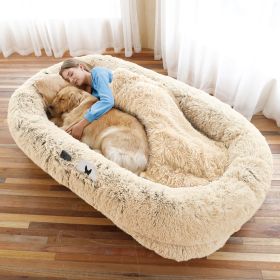 Human Dog Bed, m (Color: Beige, size: 6XL(71"L x 45"W x 12"Th))