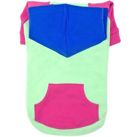 Color-Block Flex Fit Hoodie - Pink on Mint (size: 2X-Large)