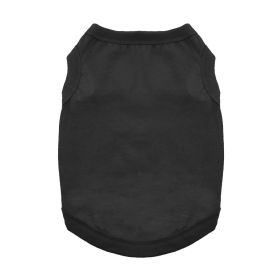 100% Cotton Dog Tanks - Jet Black (size: X-Large)