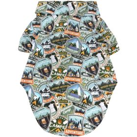 Hawaiian Camp Shirt - Camping Adventure (size: large)