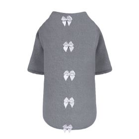 Bow Sweater (Color: Pewter, size: SM)