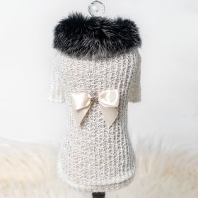 Dog Sweater High Society (Color: Cream, size: MD)