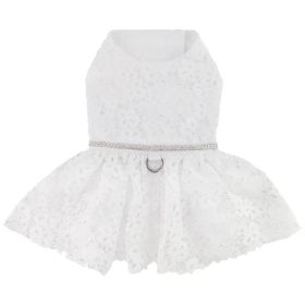 White Lace Dog Wedding Dress (size: XLarge)