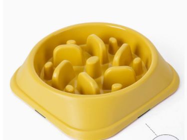 Slow Feed Dog Bowl (Option: Conventional-02 Style Yellow)