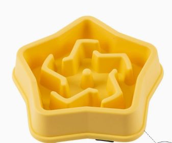 Slow Feed Dog Bowl (Option: Conventional-03 Yellow)
