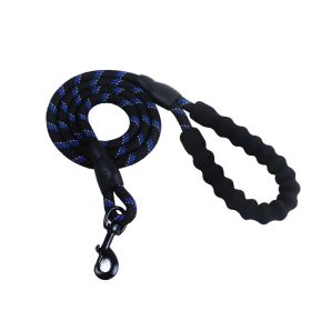 Reflective Nylon Dog Leash for Small Medium Large Dogs (Color: Black)