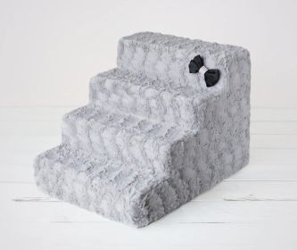 Pet Stairs Luxury (Color: Dove Grey, size: 4- Step)