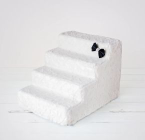 Pet Stairs Luxury (Color: Classy Ivory, size: 4- Step)