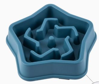 Slow Feed Dog Bowl (Option: Conventional-03 Style Blue)