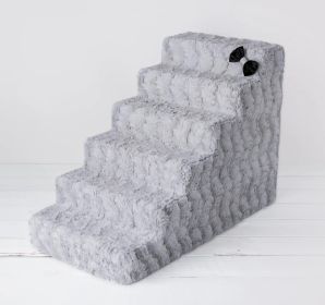 Pet Stairs Luxury (Color: Dove Grey, size: 6 - Step)