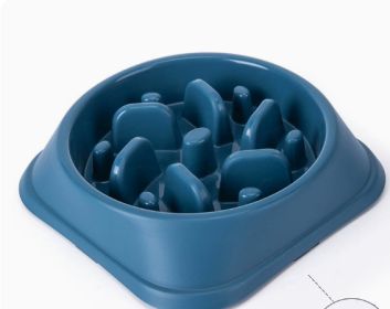 Slow Feed Dog Bowl (Option: Conventional-02 Style Blue)