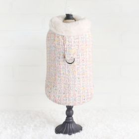 Dog Coat Chantel Tweed (Color: Candy, size: SM)