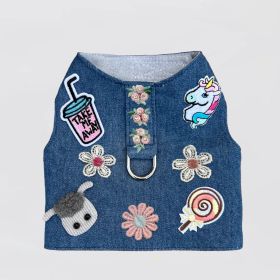 Dog Harness Cool Pup (Color: Pink Flowers, size: MD)