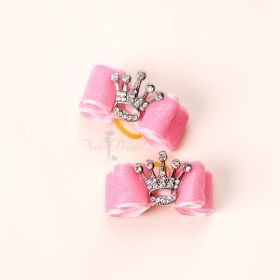 Crown Bow Crystal (Color: Pink)