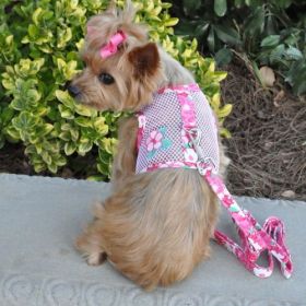 Dog Harness Hawaiian Pink (size: small)