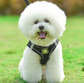 Reflective No Pull Pet Harness Set (Color: Black, size: XS)