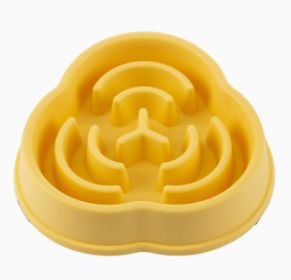 Slow Feed Dog Bowl (Option: Conventional-01 Style Yellow)