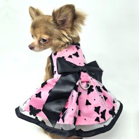 Dog Dress Pink Black (size: X-Small)
