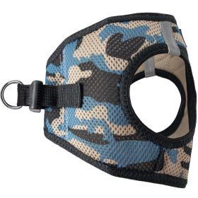 Dog Harness Blue Camo (size: XX-Small)